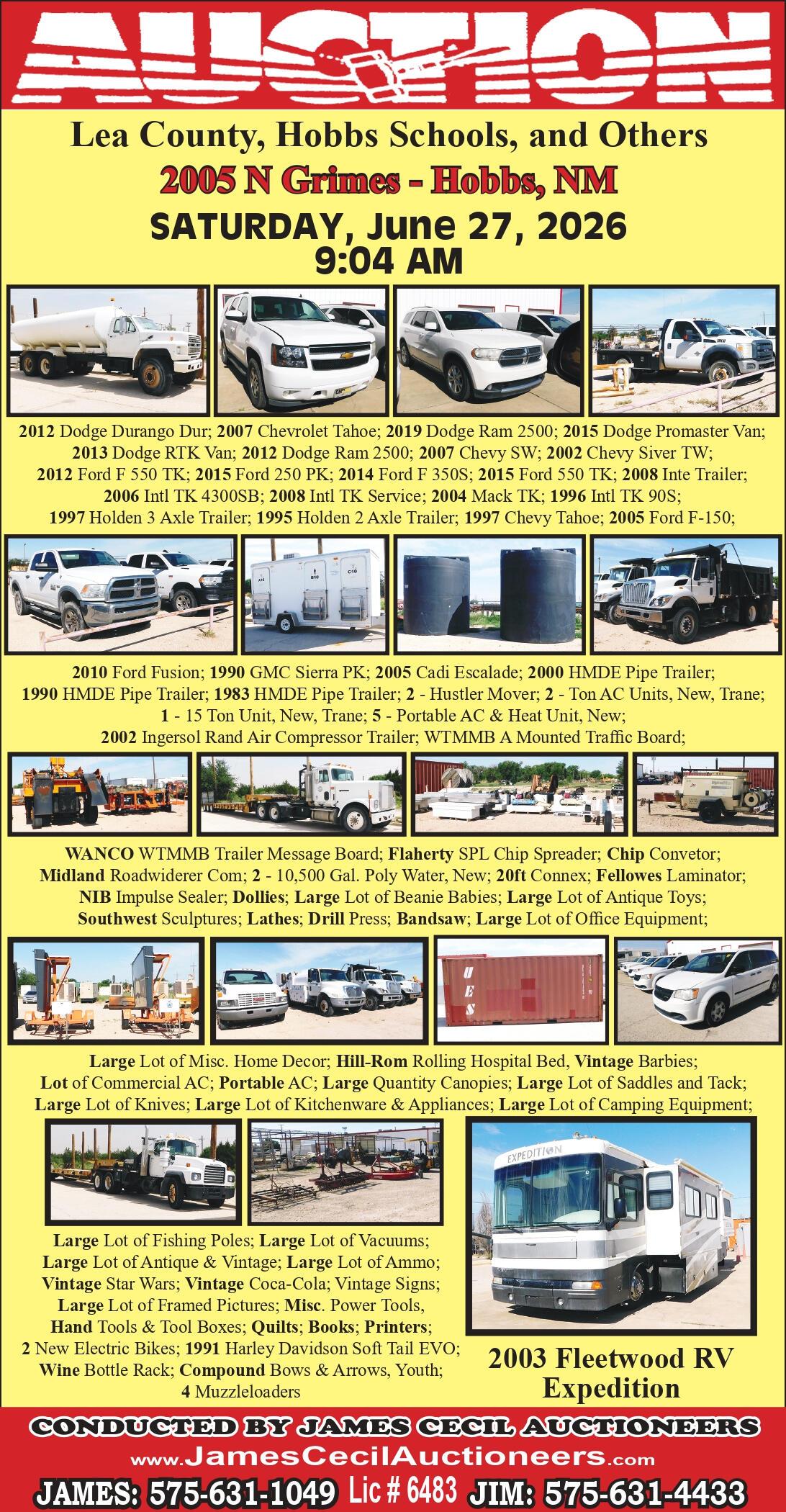 James Cecil Auctions - Public Auction on June 27, 2026
